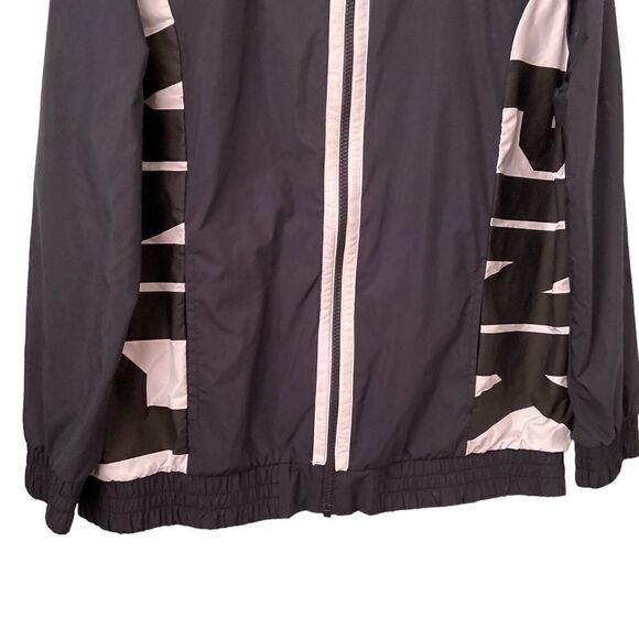 PINK Victoria's Secret Black Front Zip Windbreaker with Pockets in Size XS - Picture 3 of 5